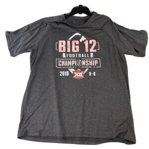Under Armour Big 12 Football Championship Shirt Game 2018 Gray  2XL HeatGear